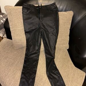Black Leather Skinny Pants